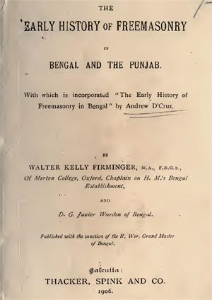 The Early History of Freemasonry in Bengal and the Punjab